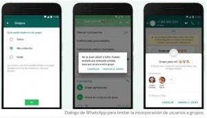 WhatsApp impedir aadir a usuarios a grupos sin consentimiento