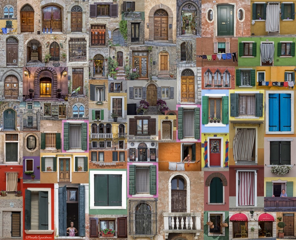 "Collage Puertas y ventanas" de Marcelo Sznaidman