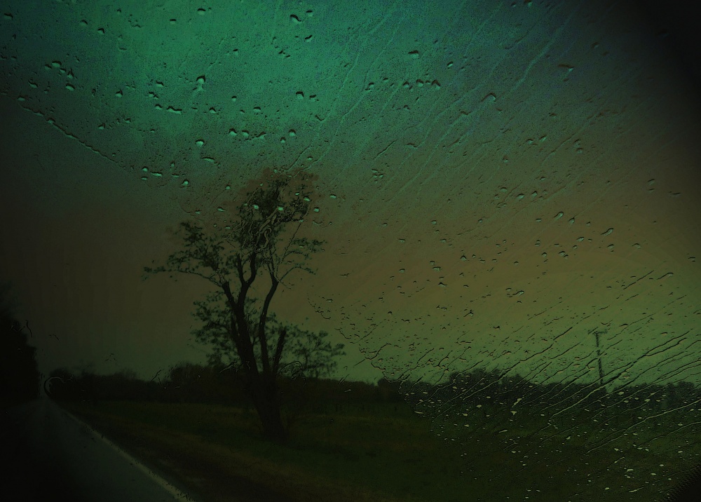 "Atardecer con lluvia" de Mercedes Pasini