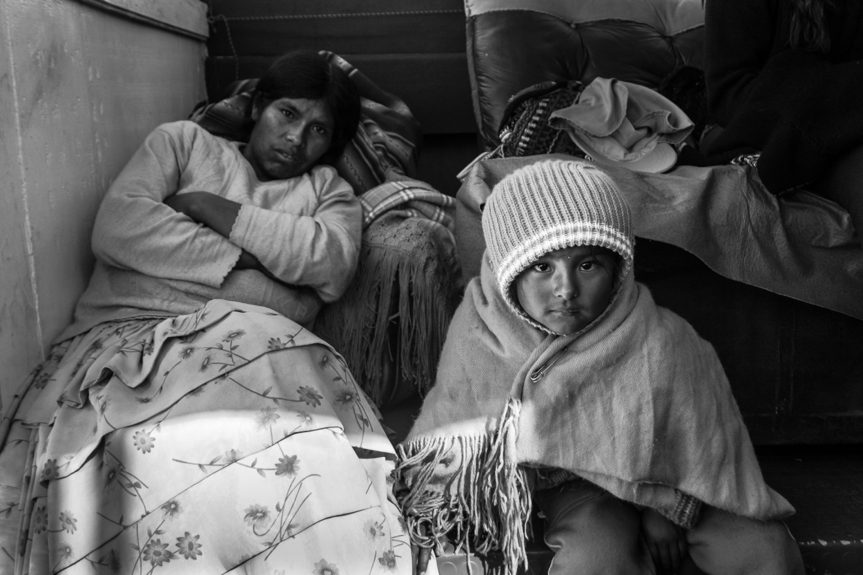 Los valientes. Lago titicaca, Bolivia.