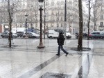 Nieve en los Champs Elysees