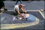 un artista callejero