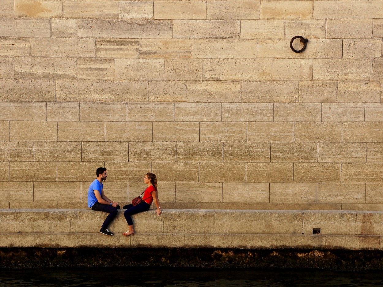 Pareja en el Sena.