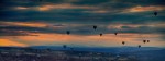 Globos en el amanecer