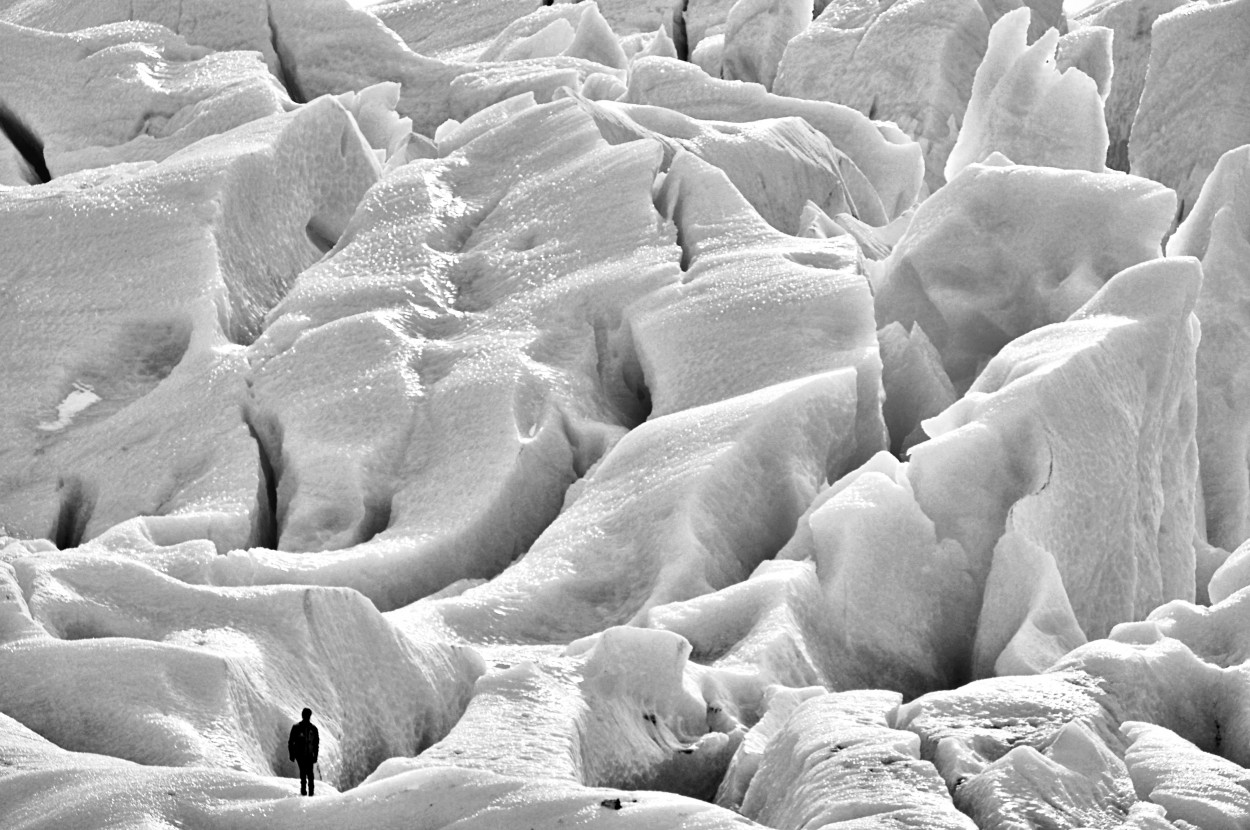 En el fro hielo.