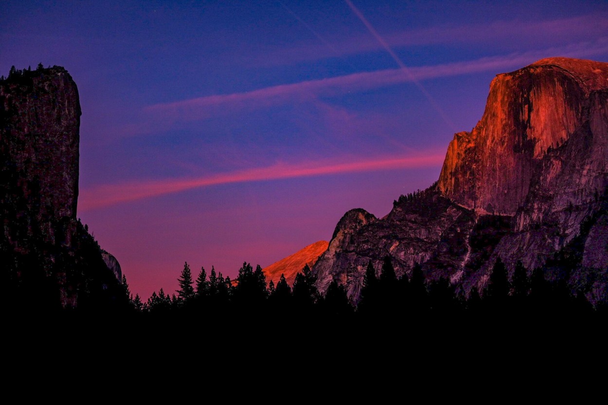 Half Dome al Atardecer