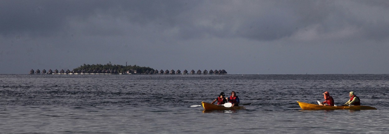 Kayaks.