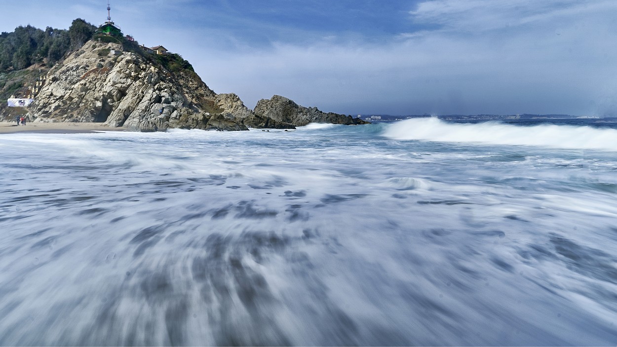 movimiento de las olas del mar