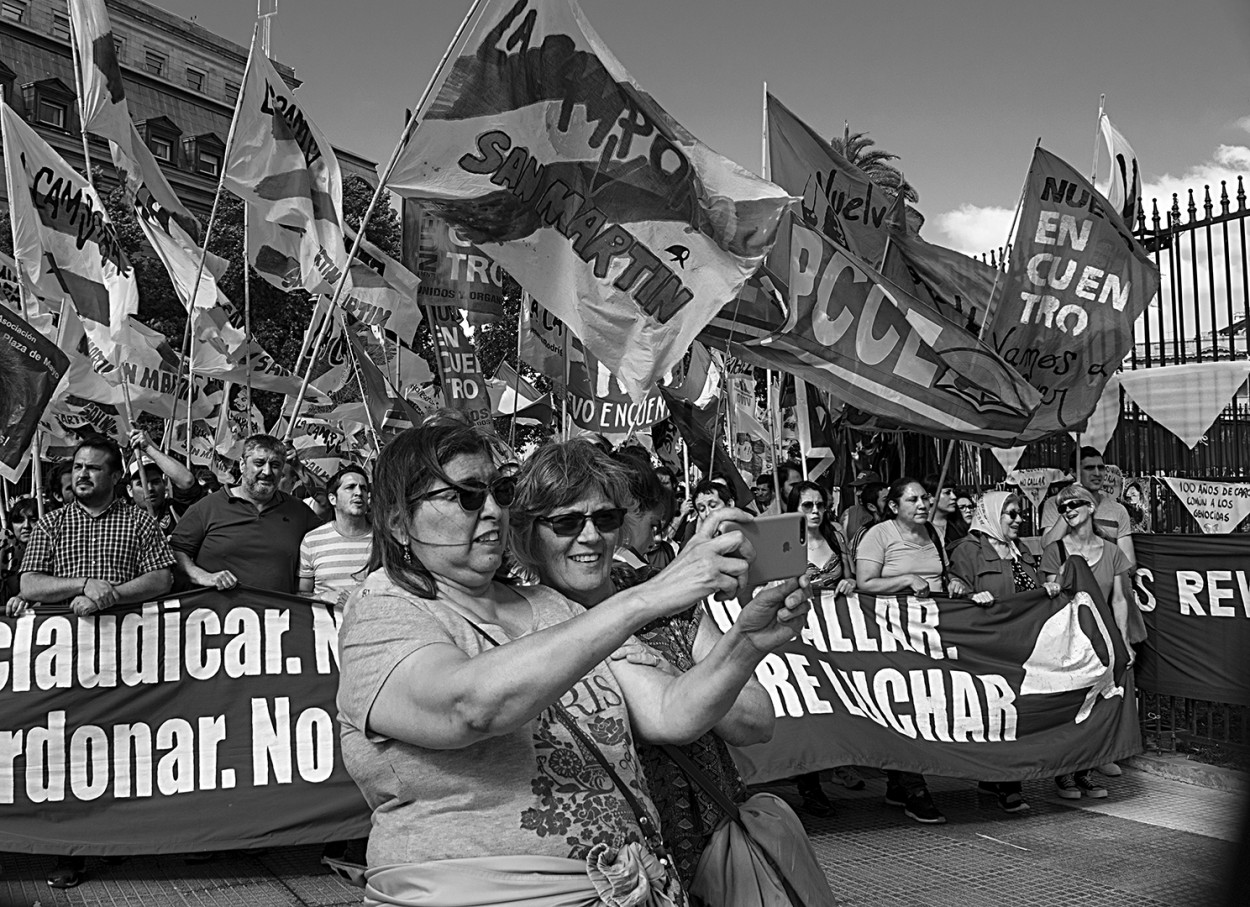 Selfie en la marcha