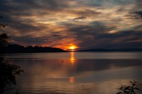 Atardecer en el lago ranco