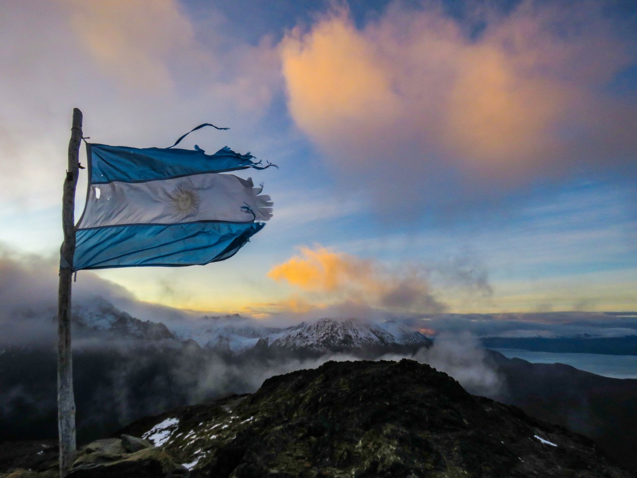 Dia de la Bandera en la cima