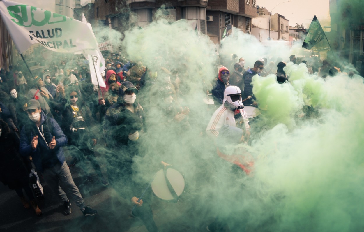 Protesta con mascaradas