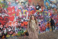 Lennon Wall. Prague