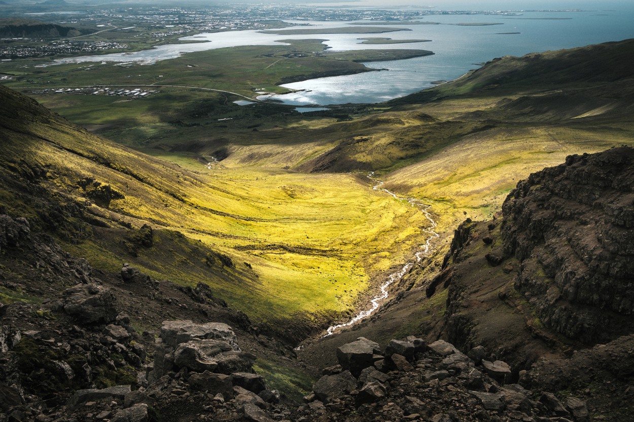 Desde el monte Esjan, Islandia