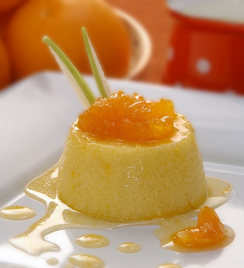 Flan de naranja