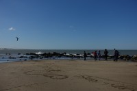 Familia en la costa