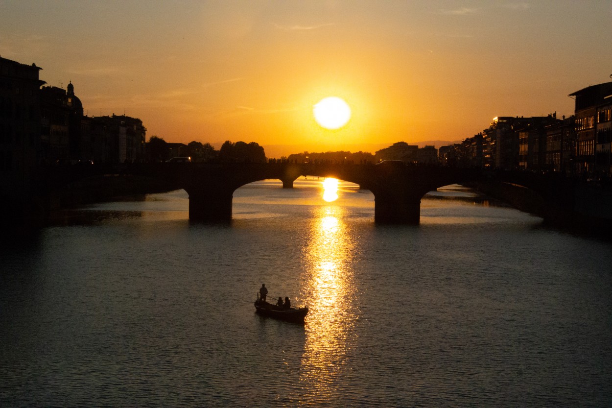 Atardecer en el Arno