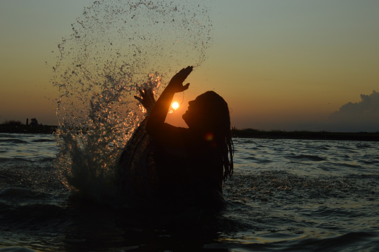 bello atardecer