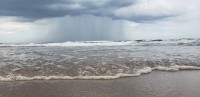 Lluvia en el mar