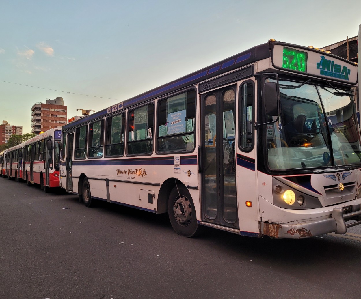 Paro de colectivos. Argentina Campen.