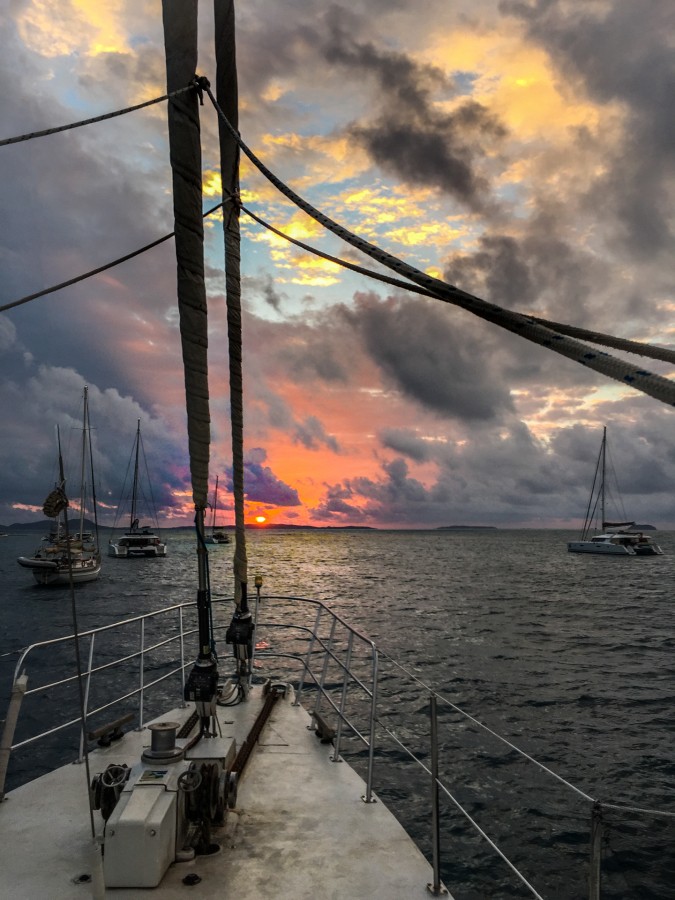 Atardecer en el mar