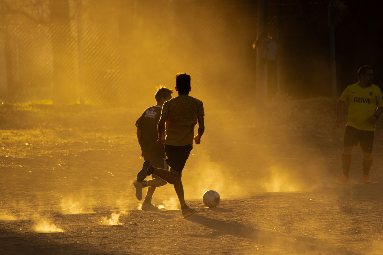 Jugando en el sol