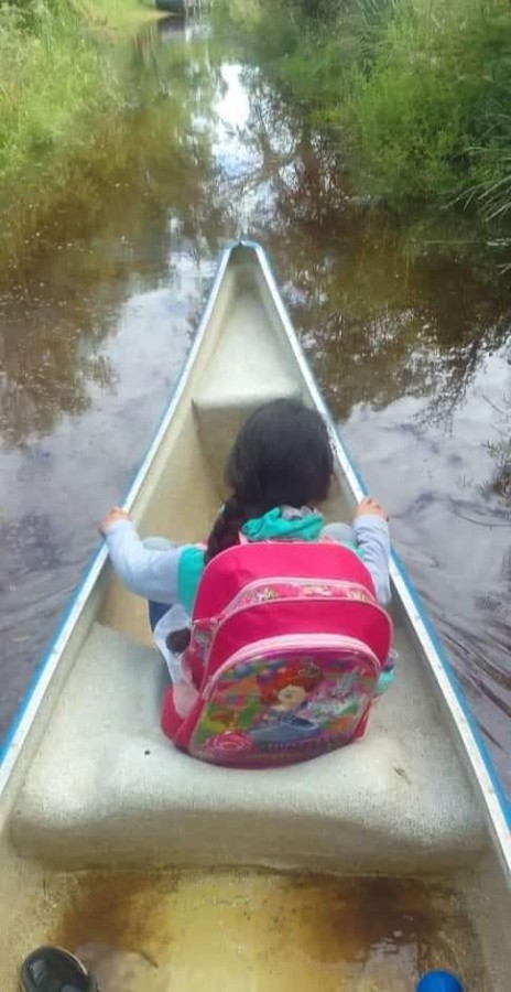 Llegando a la escuela