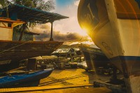 Anclado en una playa de Buzios