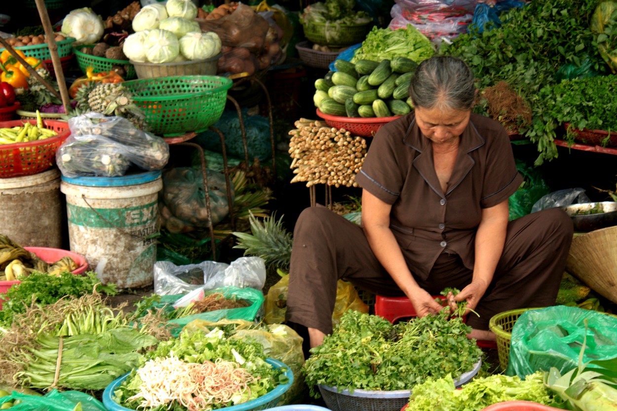 Vendiendo en el mercado