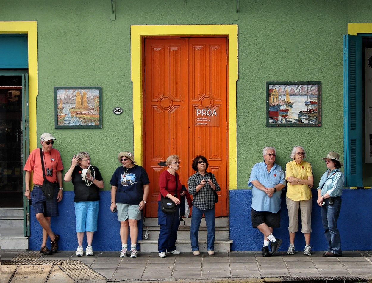 Turistas en la Boca