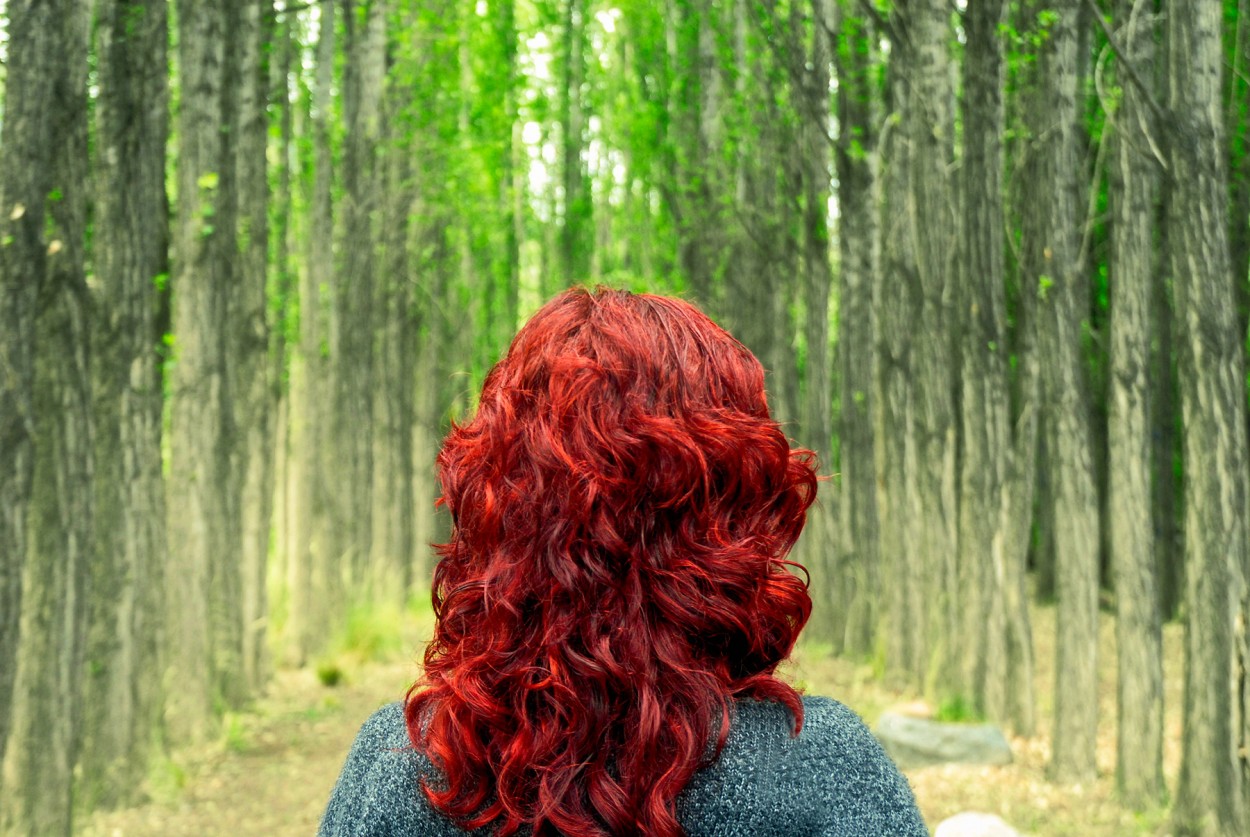 Lady in red