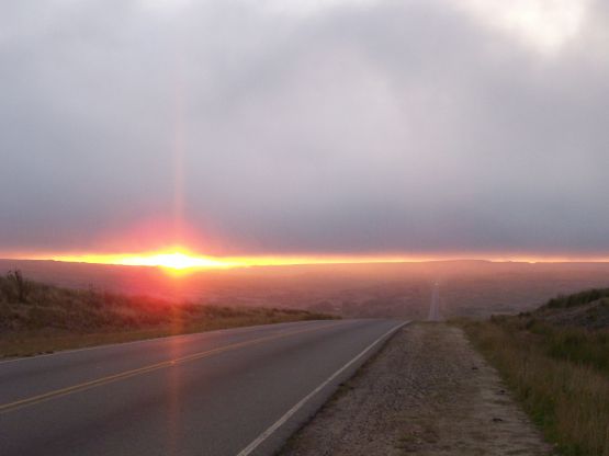 "Atardecer en traslasierras" de Martha A. Moreschi