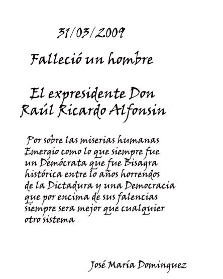 "Ral Alfonsin" de Jose Maria Domnguez