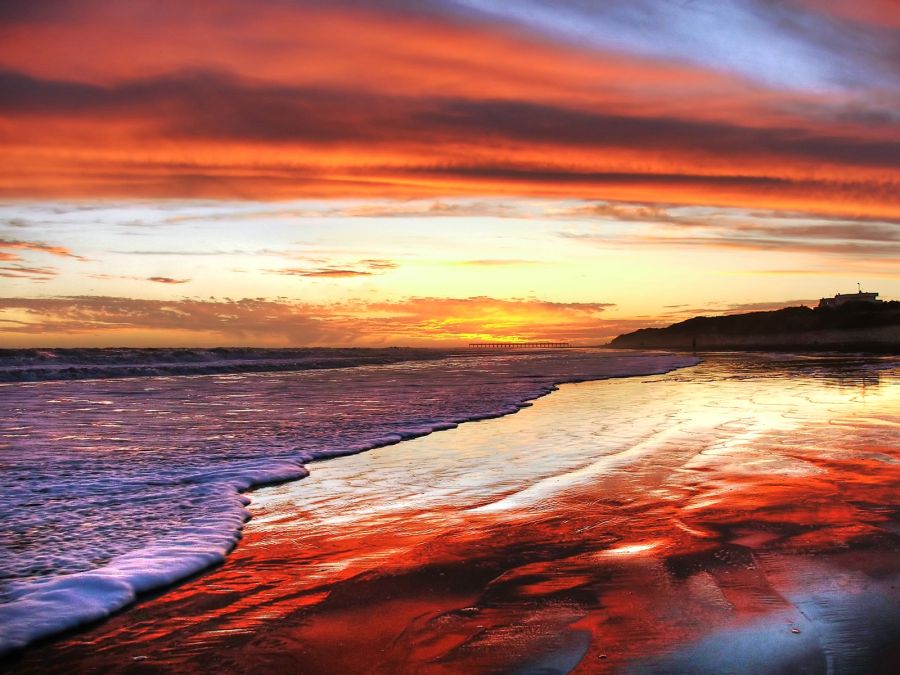 "Atardecer en la playa" de Vero Martnez