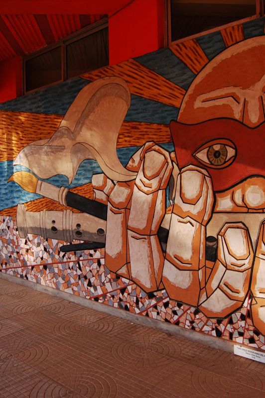 "Mural cinco disciplinas del arte..." de Romina Esponda