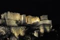 acropolis de noche