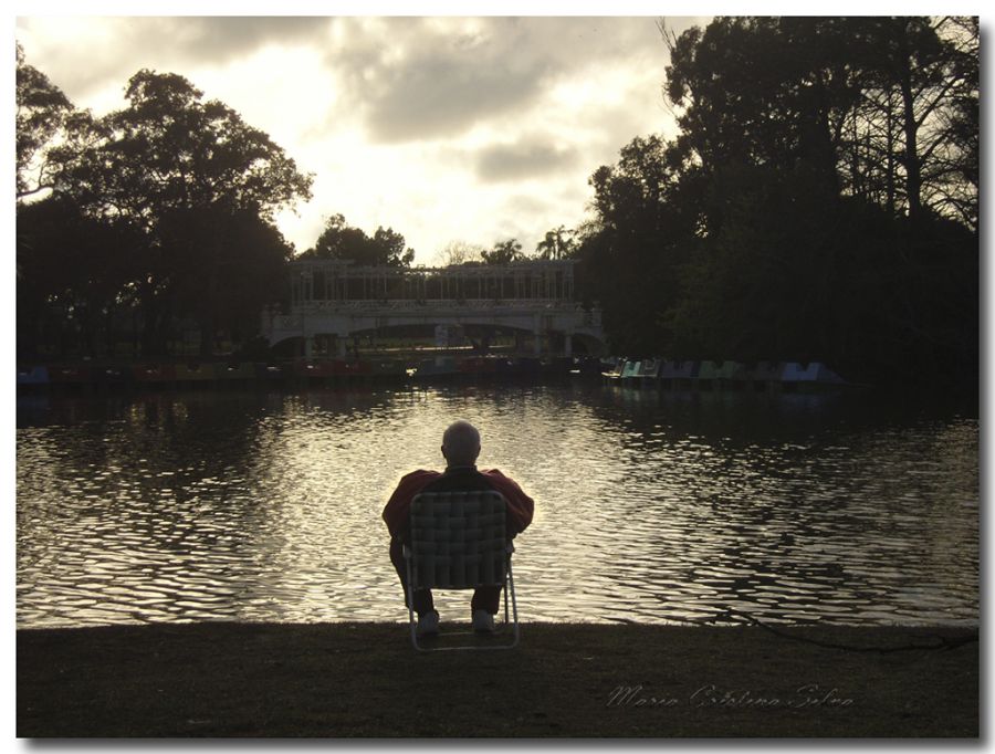 "Meditando al amanecer 2" de Maria Cristina Silva