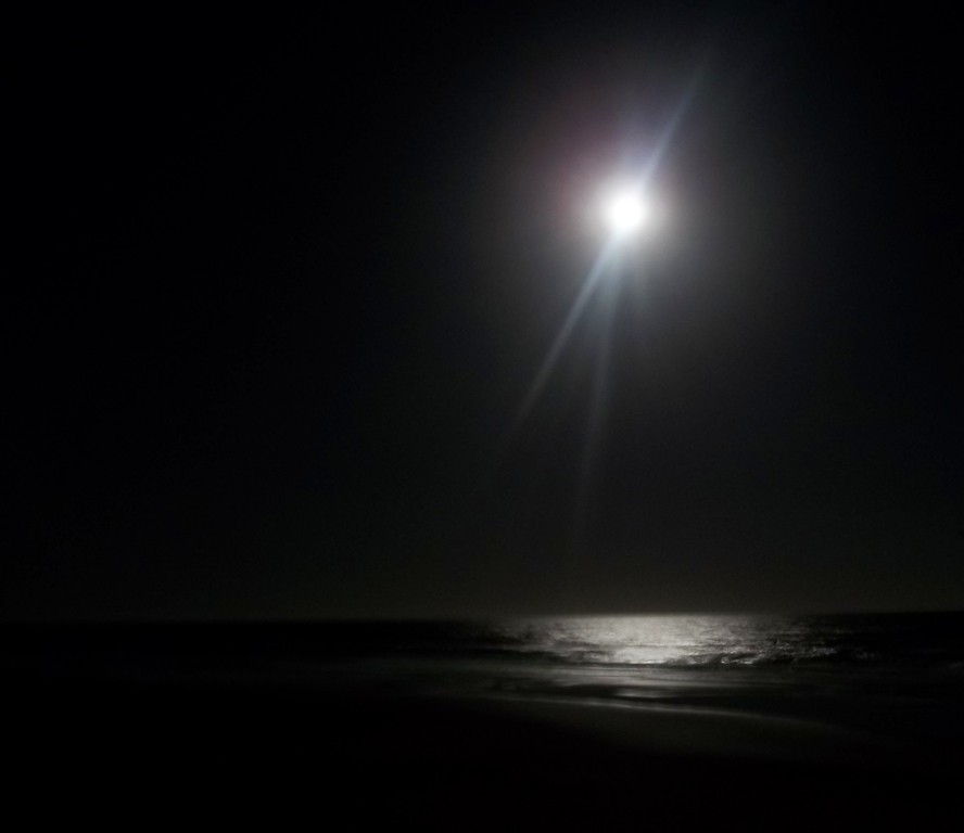 "Luna llena en la playa" de Lia Jorgelina Palumbo