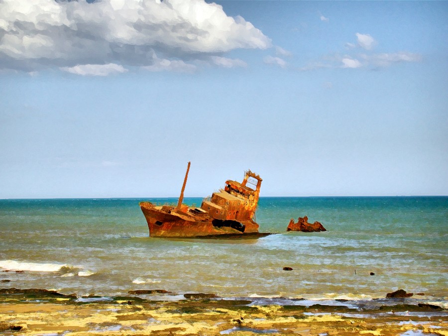 "Barco perdido" de Emiliano Jimenez