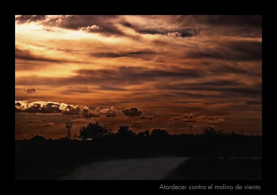 "Atardecer contra el molino de viento" de Analia Coccolo