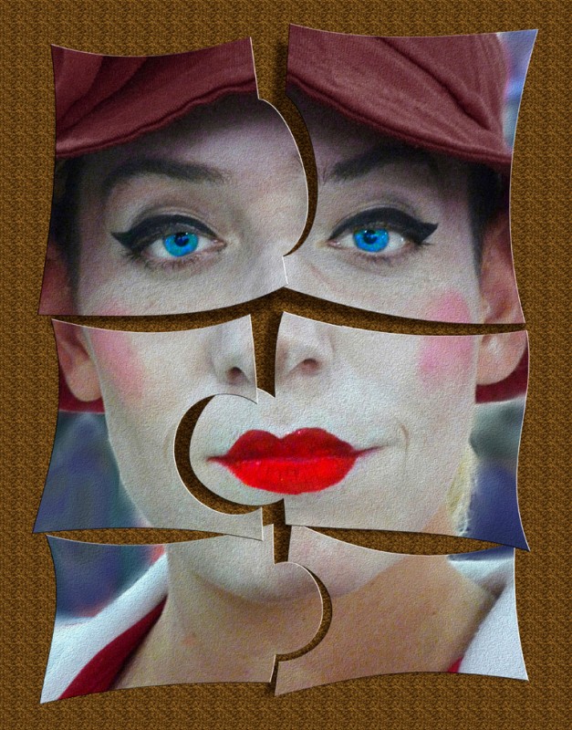 "Retrato de payasa en puzzle" de Ricardo S. Spinetto