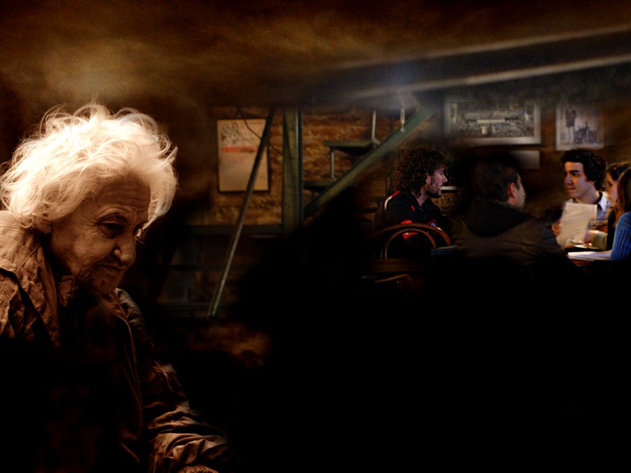 "pobre vieja desgastada" de Jose Maria Domnguez