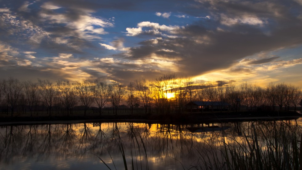 "Atardecer en Laguna de Ranchos" de Guillermo H. Buchholz