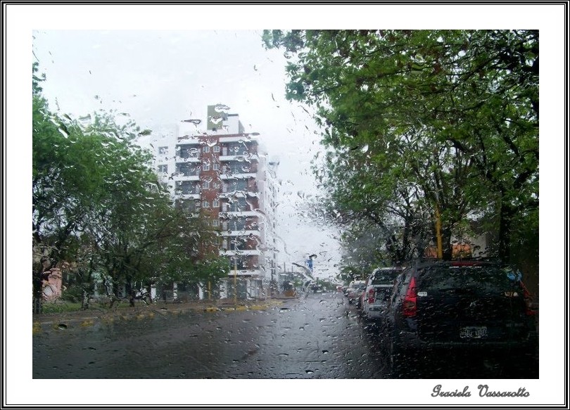 "`LLueve en mi ciudad`" de Graciela Del Rosario Vassarotto