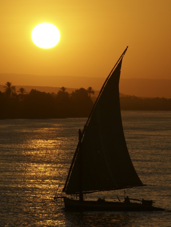 "Atardecer en el Nilo" de Ricardo Alfredo Borthwick