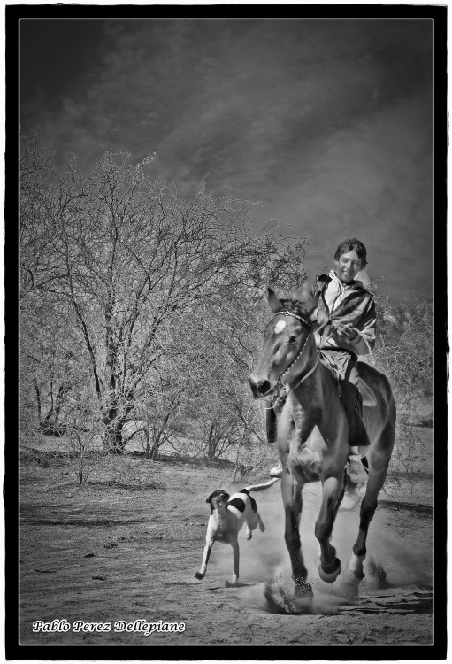 "Con mi perro y mi caballo" de Pablo Perez Dellepiane