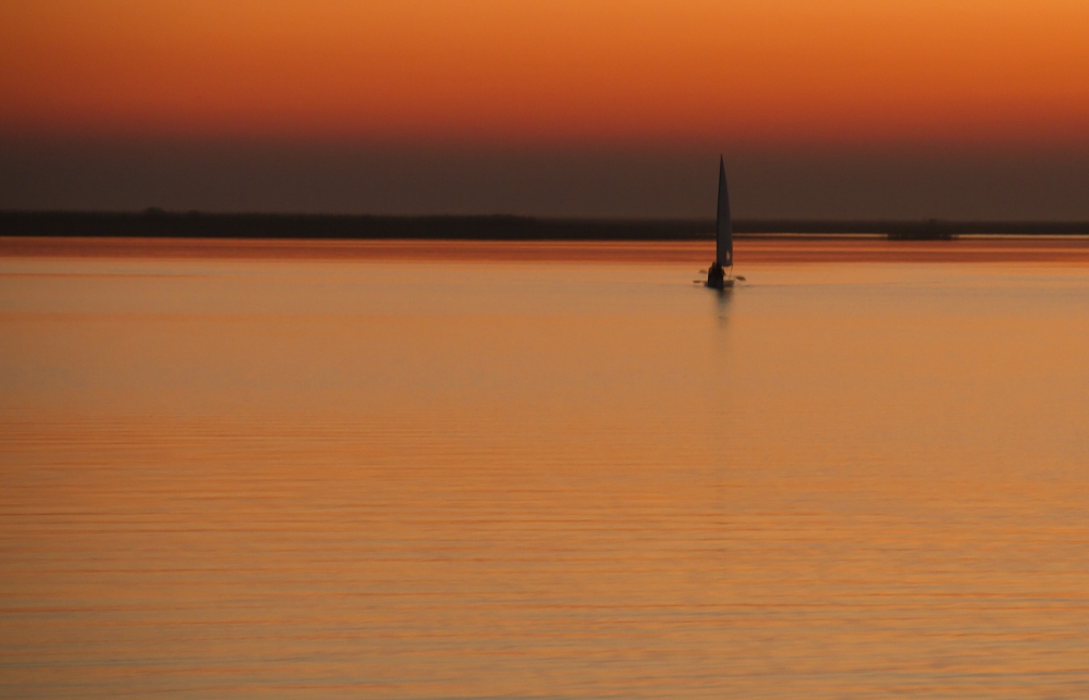 "atardecer en Ibera" de Edith Polverini