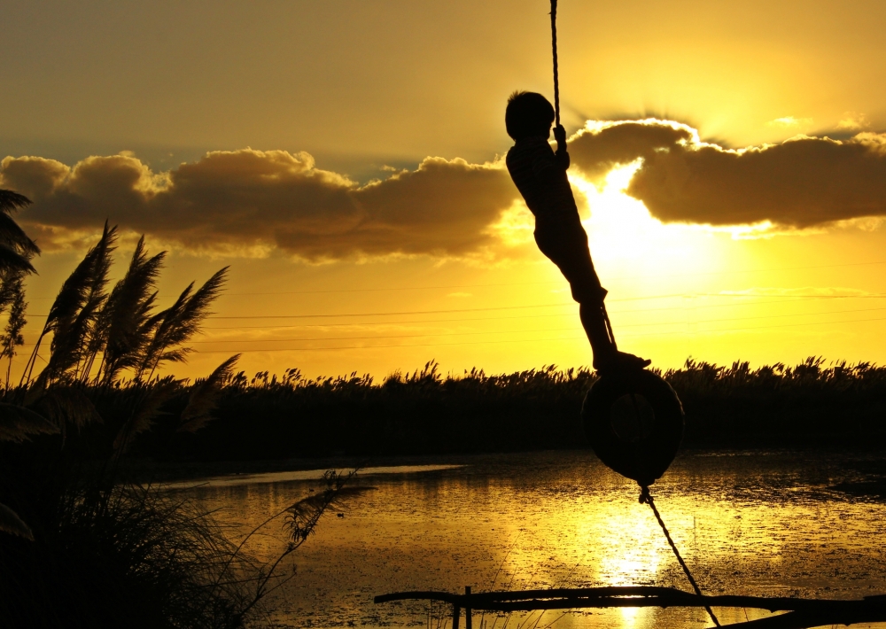 "sobrevolando el atardecer" de Noemi Gomez