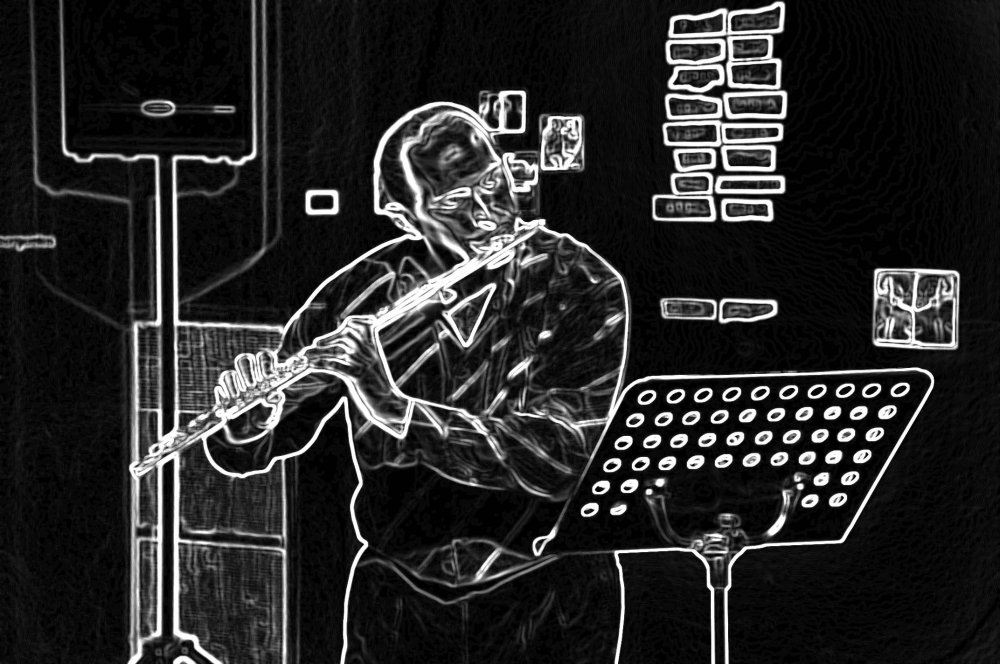 "el flautista Adriano Calcagno" de Jose Alberto Vicente