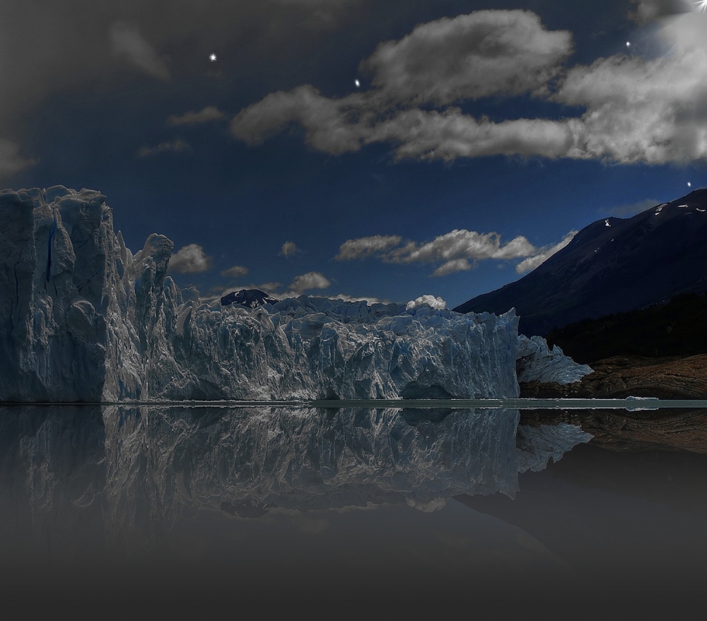 "Noche en el glaciar" de Armando Kazimierski